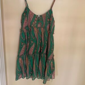 Urban Outfitters Green Paisley Print Dress